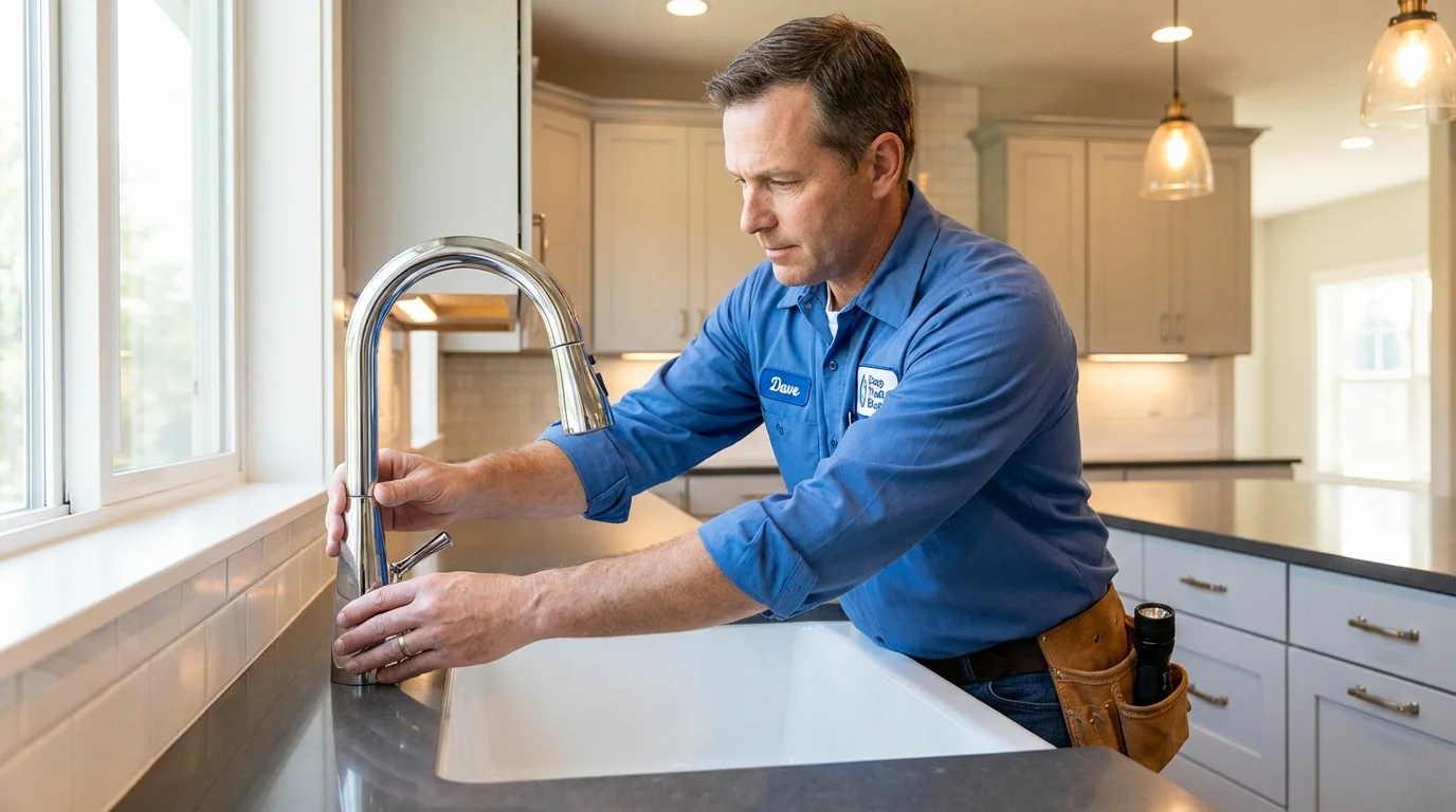 Kitchen faucet installation by Johns Plumbing LLC in Cloverdale